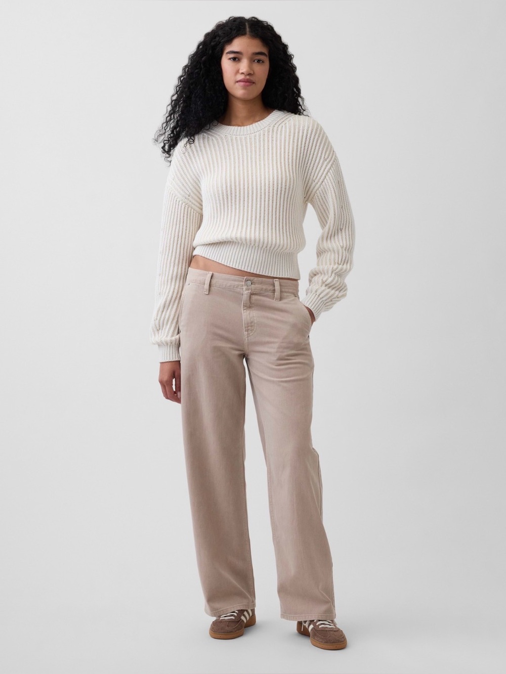 Gap Low Rise 90s Women’s Wide Leg Jeans in wicker Tan